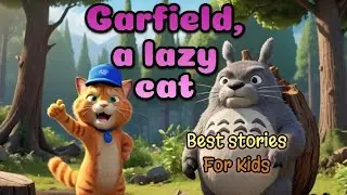 Garfield, a lazy cat | Moral stories | short English story | Tom and jerry | Learn English| for kids