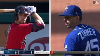 Bradley Zimmer hit a homer off his brother Kyle Zimmer.