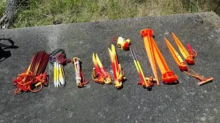Different Tarp & Tent Stakes & Pegs for various uses.