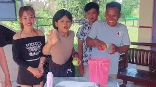 ប្រណាំងគ្នារបោះ កូនបាល់ចូលកែវ🥰
