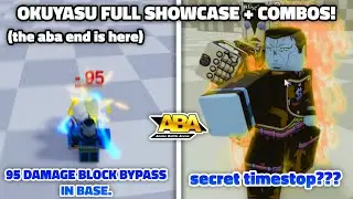 [ABA] Okuyasu FULL SHOWCASE + TECHS!! (95 damage move in base aba is over) ABA JOJO WEEK UPDATE