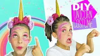 DIY Halloween Unicorn Costume and makeup tutorial for kids DIY Unicorn Horn Kids Cooking and Crafts