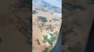 Aerial view of flood situation @ Chenab River #chenabriver #multan #riverflood #waterflood  #flood