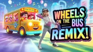 🚍 Wheels on the Bus REMIX 🎶 | Fun Hip-Hop Dance for Kids | Milk Tea&rsquo;s Magic Bus!