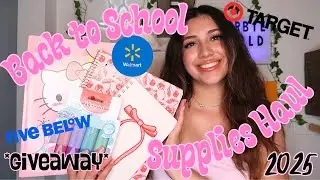 BACK TO SCHOOL SUPPLIES HAUL 2025 + GIVEAWAY (target, walmart and five below) | Barbara Ochoa
