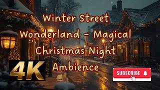 Christmas Night Magic &ndash; Snowy Village Streets & Winter Warmth
