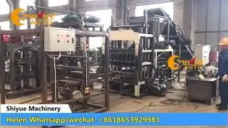 QT4-20 Semi automatic hydraulic concrete block making machine for hollow solid paver curbstone block
