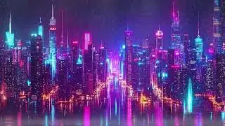 Cyberpunk Neon City 🌧️ Rain, soothing low frequency peaceful melody for Relaxation & Inner Peace
