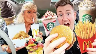 Letting The Person In FRONT Decide What We EAT For 24 HOURS!