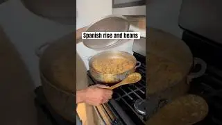 Making Spanish rice and beans