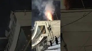 Fireworks🧨🎆 at the end of 20 overs in BPL 2026 Chittagong vs Dhaka match