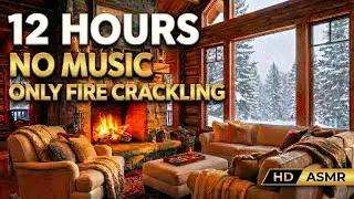 12 HOURS Cozy Fireplace with Crackling Fire Sounds - Full HD Screensaver for TV