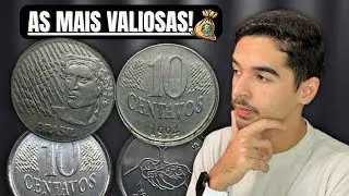 AS MOEDAS DE 10 CENTAVOS MAIS RARAS E VALIOSAS DA 1&ordf; FAM&Iacute;LIA DO PLANO REAL!!!