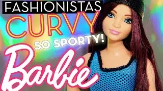 CURVY Barbie Fashionistas #38 SO SPORTY doll unboxing review!!!