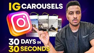 Watch me create 30 days of viral Instagram Carousel posts (in 30 seconds lol)