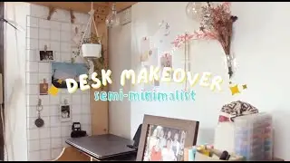 clean my desk with me 🍃 (minimalist desk, pinterest inspired) | Karylle T (philippines)