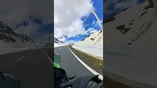 Stopping on top of the stunning Fl&uuml;ela Pass &ndash; epic and pure riding freedom #ChooseToGo #bikelife