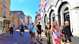 Walking Tour-Margate Summer Walk -Crowed Enjoying Beach and Sun, KENT, UK