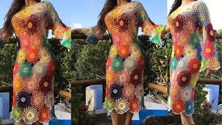 Mandala da saída de praia Isabel #croche #saidadepraia#biquinidecroche#blusadecroche