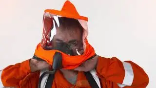 Donning the Dr&auml;ger Saver CF15