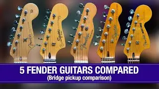 FIVE FENDER GUITARS - Bridge pickup comparison