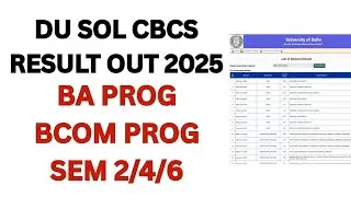 SOL CBCS BA PROG BCOM PROG 6TH SEMESTER RESULT DECLARED 2025 - CHECK NOW