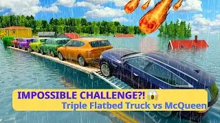 Brutal McQueen Trial vs Extreme Flatbed Transport | BeamNG Drive