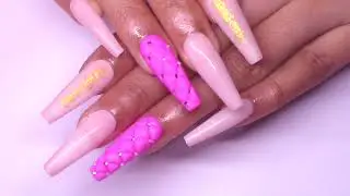 Easy Quilt Nail Using Sculpture Gel! | Press-On Nails