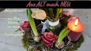 Adventskranz upcycling - zu schön um ihn wegzuräumen