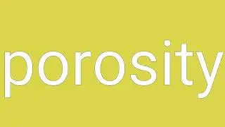 Porosity Definition & Meaning
