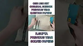CSIR UGC NET CHEMICAL SCIENCE PREVIOUS YEAR SOLVED QUESTION PAPERS R.GUPTA #csir #net #csirugcnet