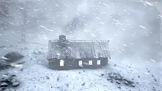 SNOWSTORM SOUNDS FOR SLEEPING. 10 hour medieval snow village blizzard. Snow storm 2024