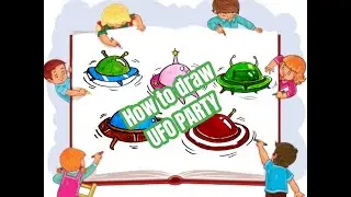 HOW TO DRAW UFO PARTY | EASY DRAWING FOR KIDS #youtube Shorts #UFO #Alien #Shorts #space