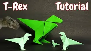 How To Make a Origami T-REX🦖