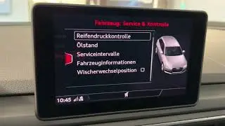PKW &Ouml;L-Service-Anzeige (Serviceintervall) zur&uuml;cksetzen im Bordcomputer Audi A4/S4 Avant Anleitung