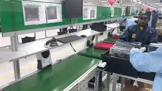Laptop assembly line belt conveyor Param Engineering works laptop manufacturer conveyor
