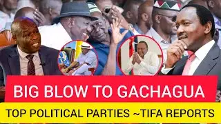 BIG BLOW TO GACHAGUA:TOP POLITICAL PARTIES IN KENYA GACHAGUA'S DCP PARTY SUPPORT DECLINES FROM...