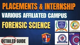 ✅ Placements & Internships in Forensic Science 🎓 | Opportunities at Affiliated Campuses Explained!