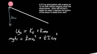 Conservation of energy including rotation