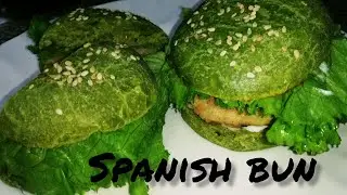 how to make a burger bun | palak bun recipe | spinish burger bun without oven| recipes @ZOYACUISINE