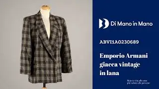 Emporio Armani Giacca Vintage in Lana - Taglia L