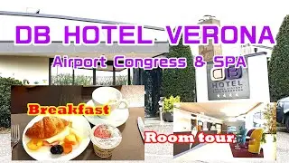 DB Hotel Verona Airport Congress & SPA- Room tour & Breakfast #Verona Hotel #Italy