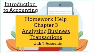 Chapter 3 Homework Help: Analyzing Business transactions with T-accounts