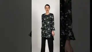 Daisy Print Black Tunic
