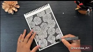 Flowers Doodle Art For Beginners | Doodle Art | Easy Drawing | Zentangle Art