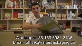 156 Large standup pouch packaging for 10kg dry pet foods with fall down tests