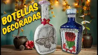 BOTELLAS DECORADAS con MATERIALES ECON&Oacute;MICOS (Cart&oacute;n y m&aacute;s)