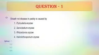 ICAR JRF-  Plant Science questions 2019 with official answer key part-1
