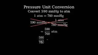 Convert 590mmHg to atm.