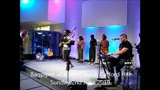 Bagpipes at Kings Church, Catford Hill, London, SE6